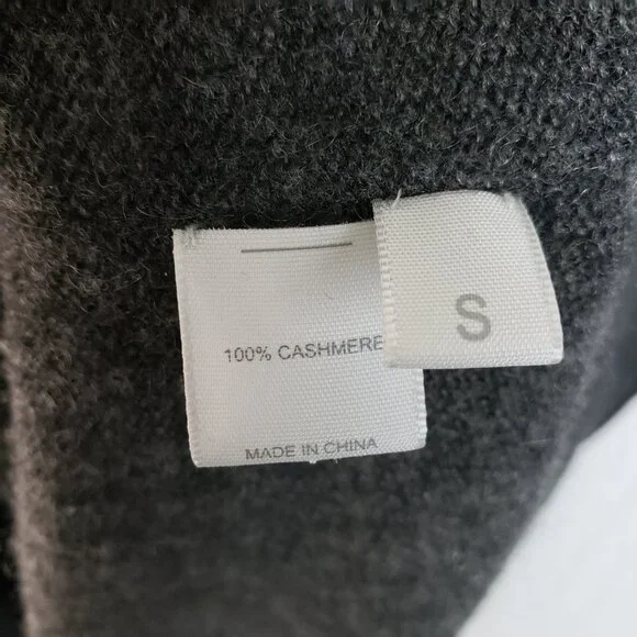 KOKUN 100% Cashmere Sweater Dress Tunic Knit Gray size S Relaxed Fit Lagenlook - Picture 7 of 11